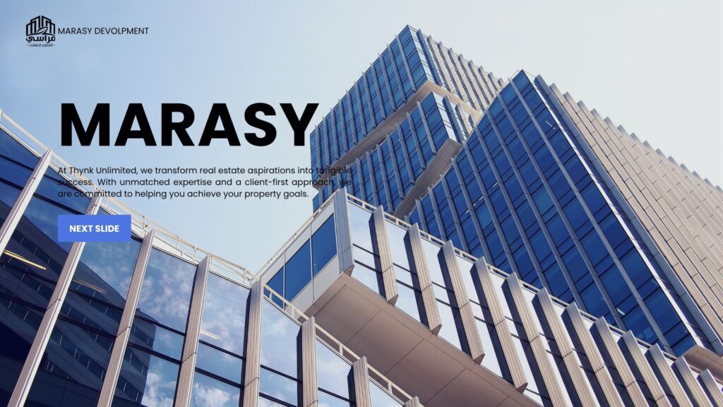 White And Blue Clean Minimal Real Estate Presentation 1024x576